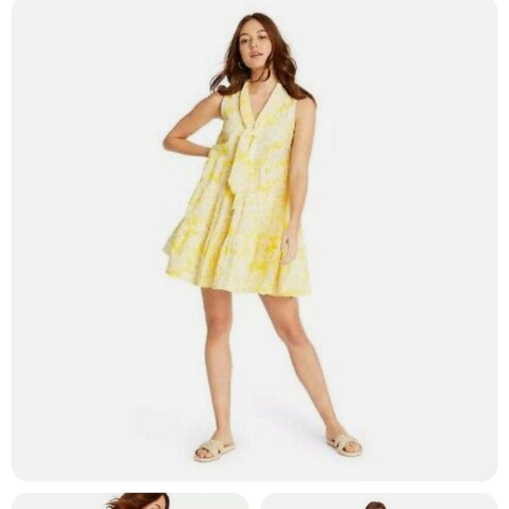 Lisa marie fernandez target Yellow Floral Tiered D
